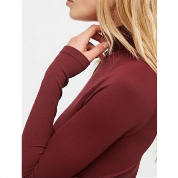 NWT Free People ribbed turtle neck bodysuit - Picture 9 of 10